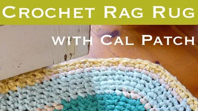 Image: Crochet Rag Rug with Cal Patch