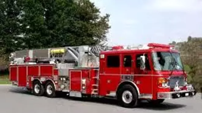 Image: Fire Trucks at the Library