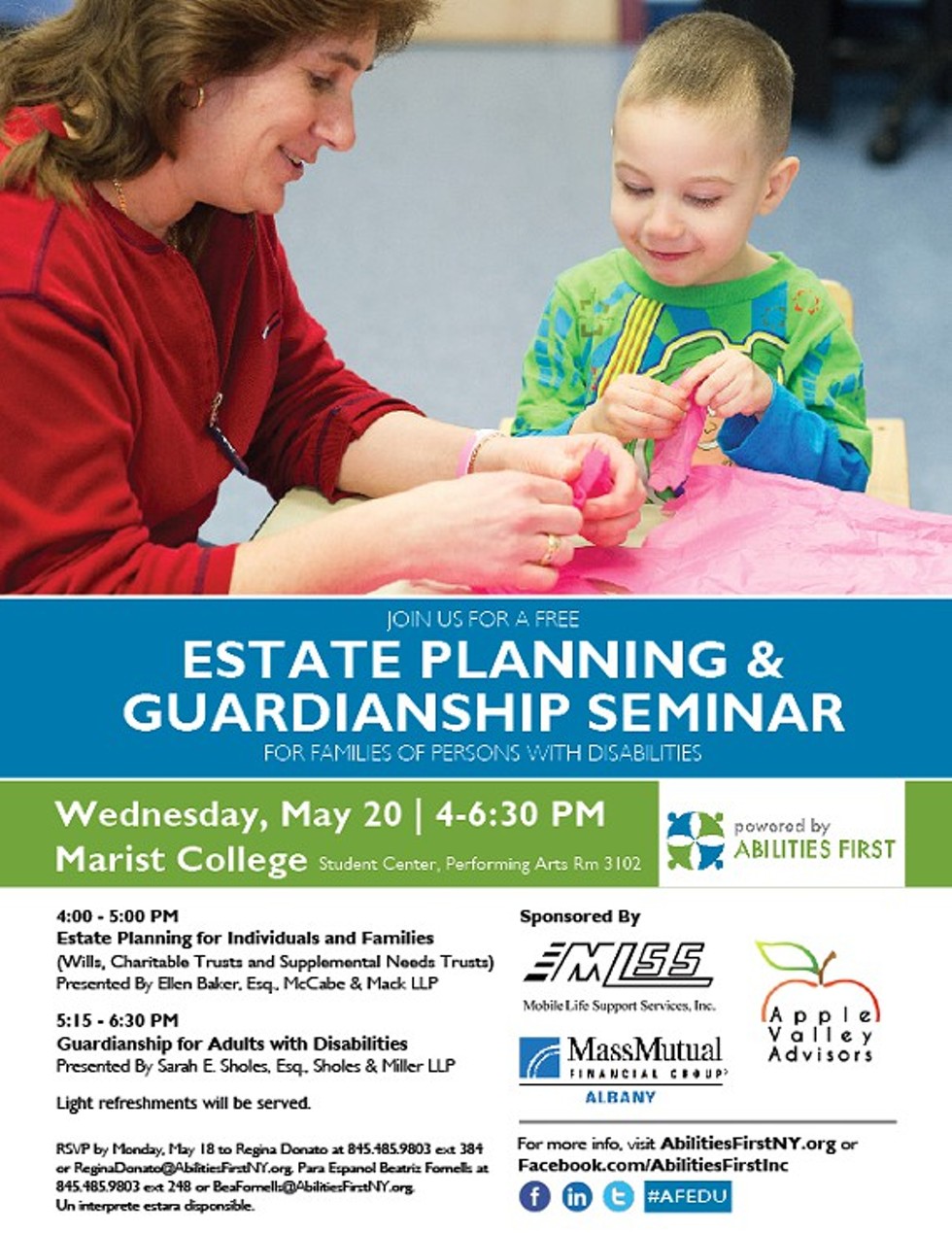 FREE Estate Planning & Guardianship Seminar for families of persons with disabilities.