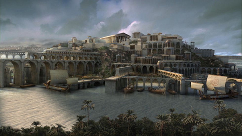Illustration of Atlantis courtesy of the National Geographic Society.