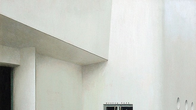 Kevin Frank, Museum Café, encaustic on panel, 20" x 24", 2004.