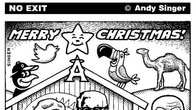 No Exit Cartoon: Merry Christmas