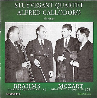 The Stuyvesant Quartet with Alfred Gallodoro, Brahms/Mozart, 2013, Bridge Records