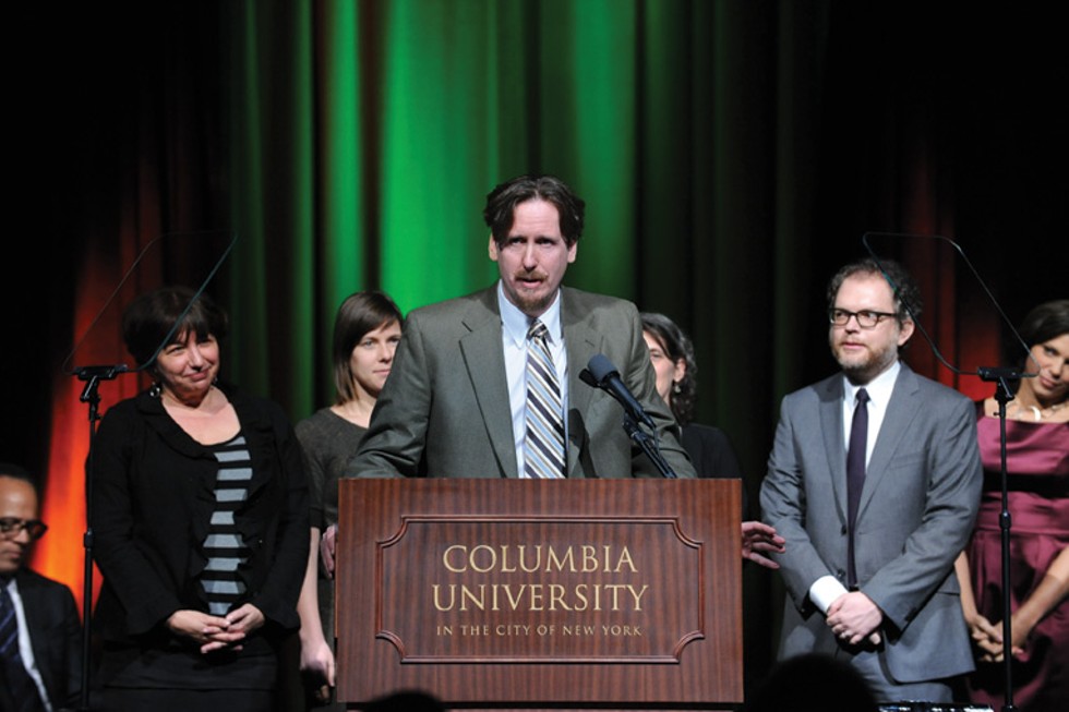 Trey Kay, receiving the honorary DuPont-Columbia University Award.