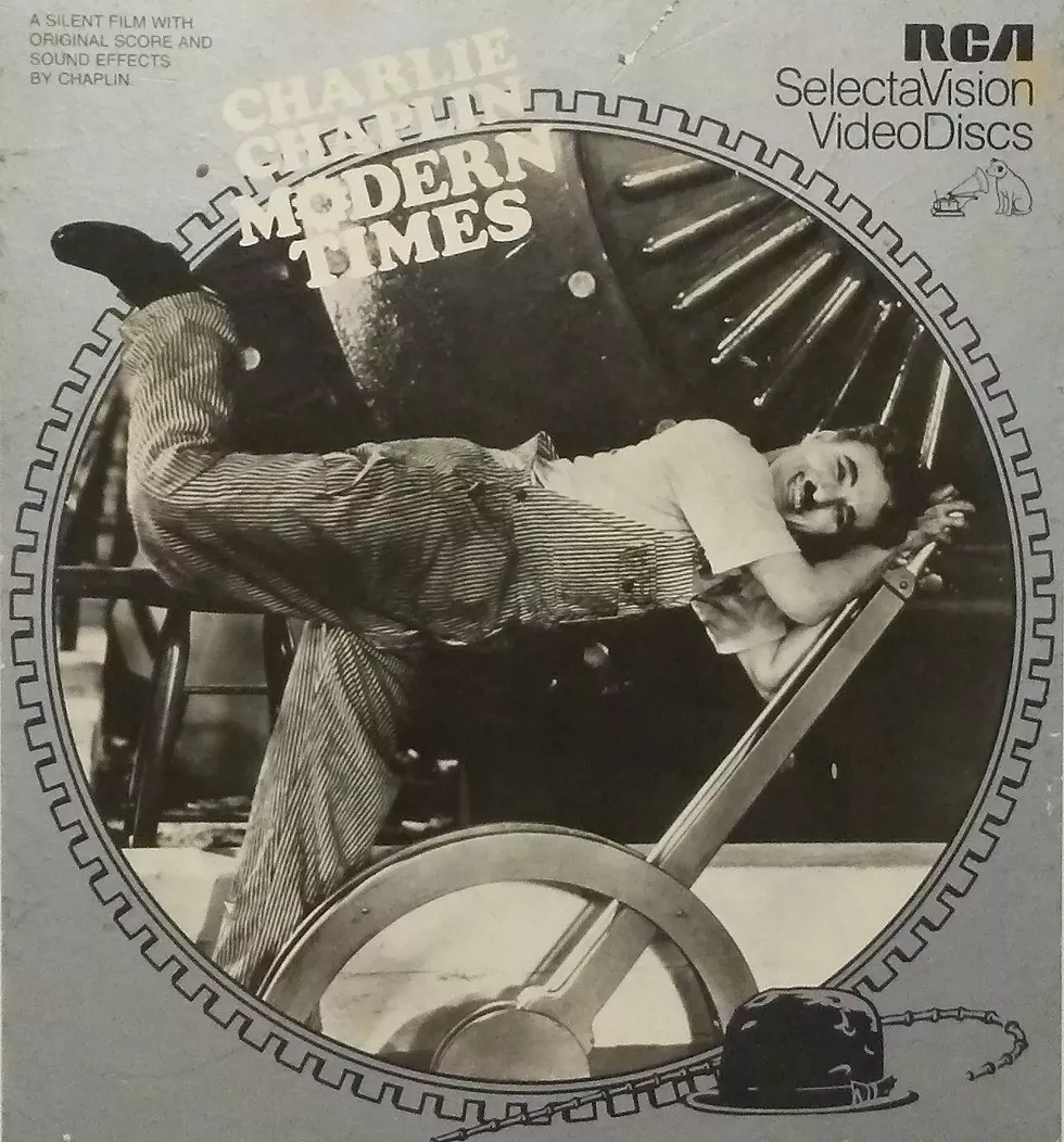 Chaplin in film "Modern Times," 1936.