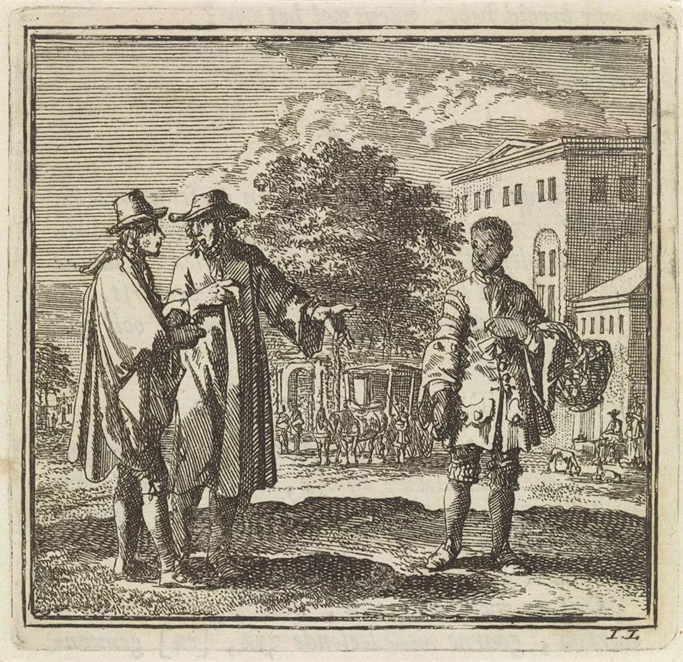 Two Men Pointing at a Boy by Jan Luyken, c. 1711
