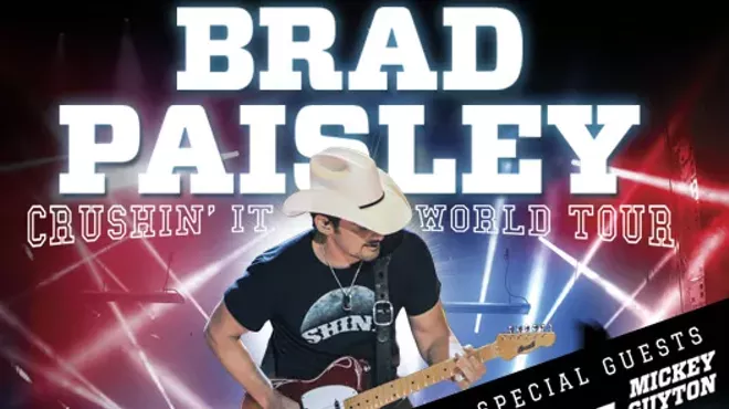 Image: Brad Paisley with Justin Moore and Mickey Guyton