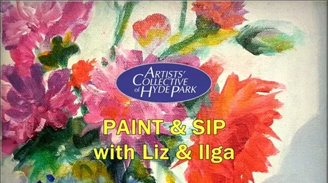 Image: Paint & Sip "Floral Still Life" with Liz & Ilga