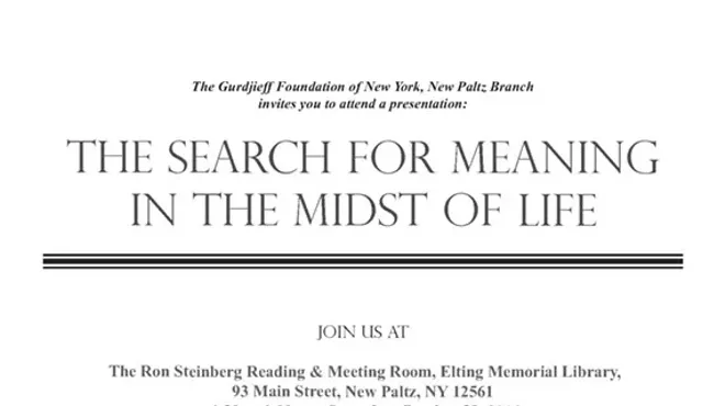 Image: The Search for Meaning in the Midst of Life
