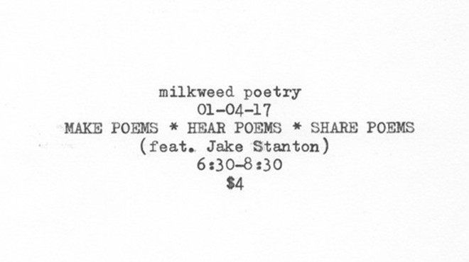 Milkweed Poetry featuring Jacob Stanton