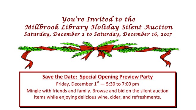 12th Annual Millbrook Library Holiday Silent Suction