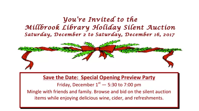 Image: 12th Annual Millbrook Library Holiday Silent Suction