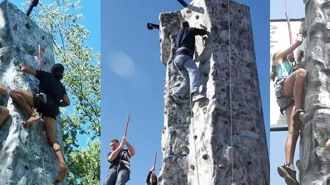 Image: Climbing Wall at Memorial Park