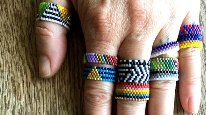 Image: Woven Beaded Rings