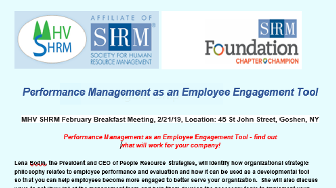 Image: MHV SHRM February Breakfast Meeting