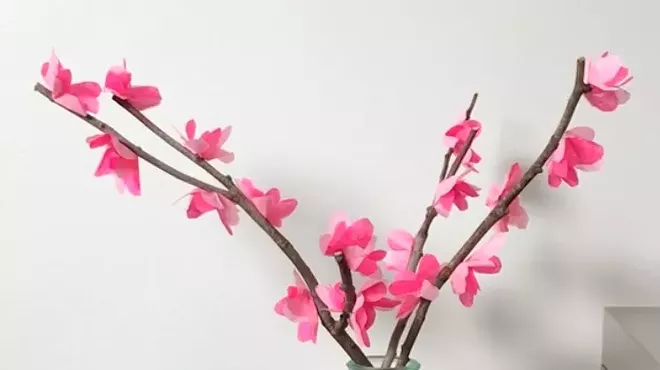 Image: CreaTuesday: Paper Cherry Blossom Craft