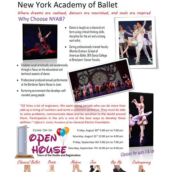 New York Academy of Ballet Open House