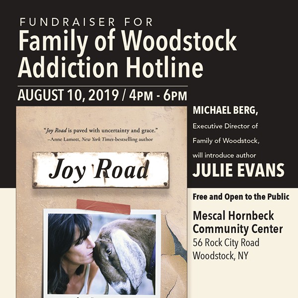 Joy Road Book Launch: Benefit for Family of Woodstock Addiction Hotline