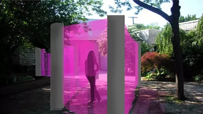 Image: Wonderwall (Fluorescent Fuchsia Labyrinth)