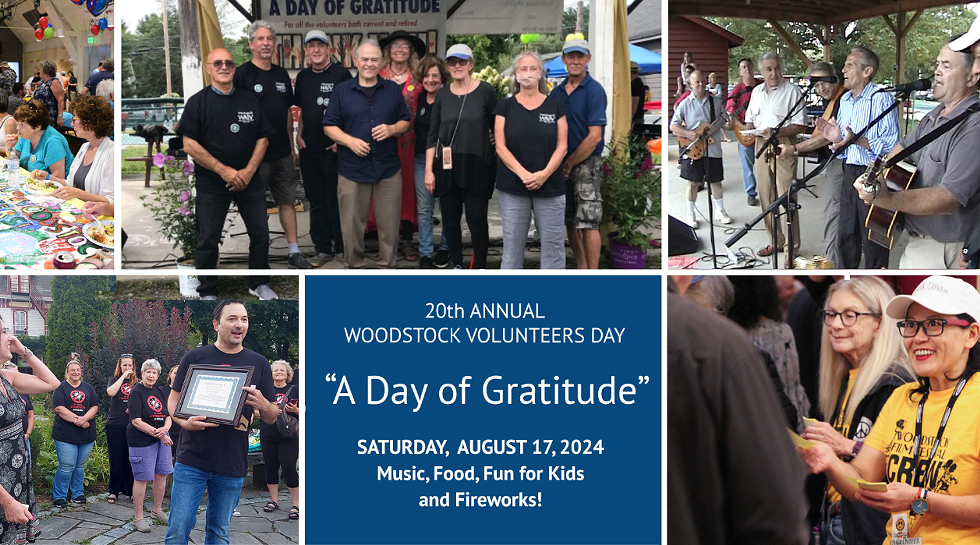 20TH ANNUAL WOODSTOCK VOLUNTEERS DAY - SATURDAY, AUGUST 17, 2024