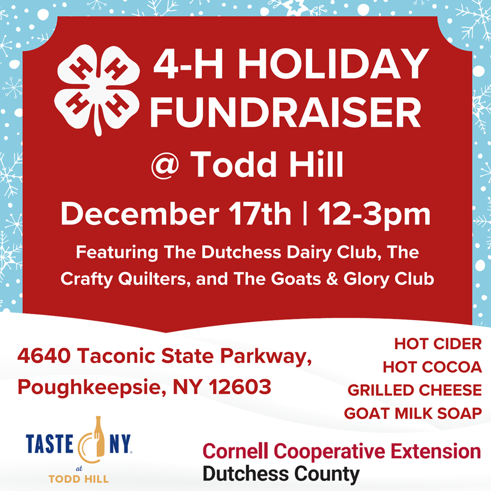 Join us at Taste NY Todd Hill for a fundraiser for Dutchess County 4-H!