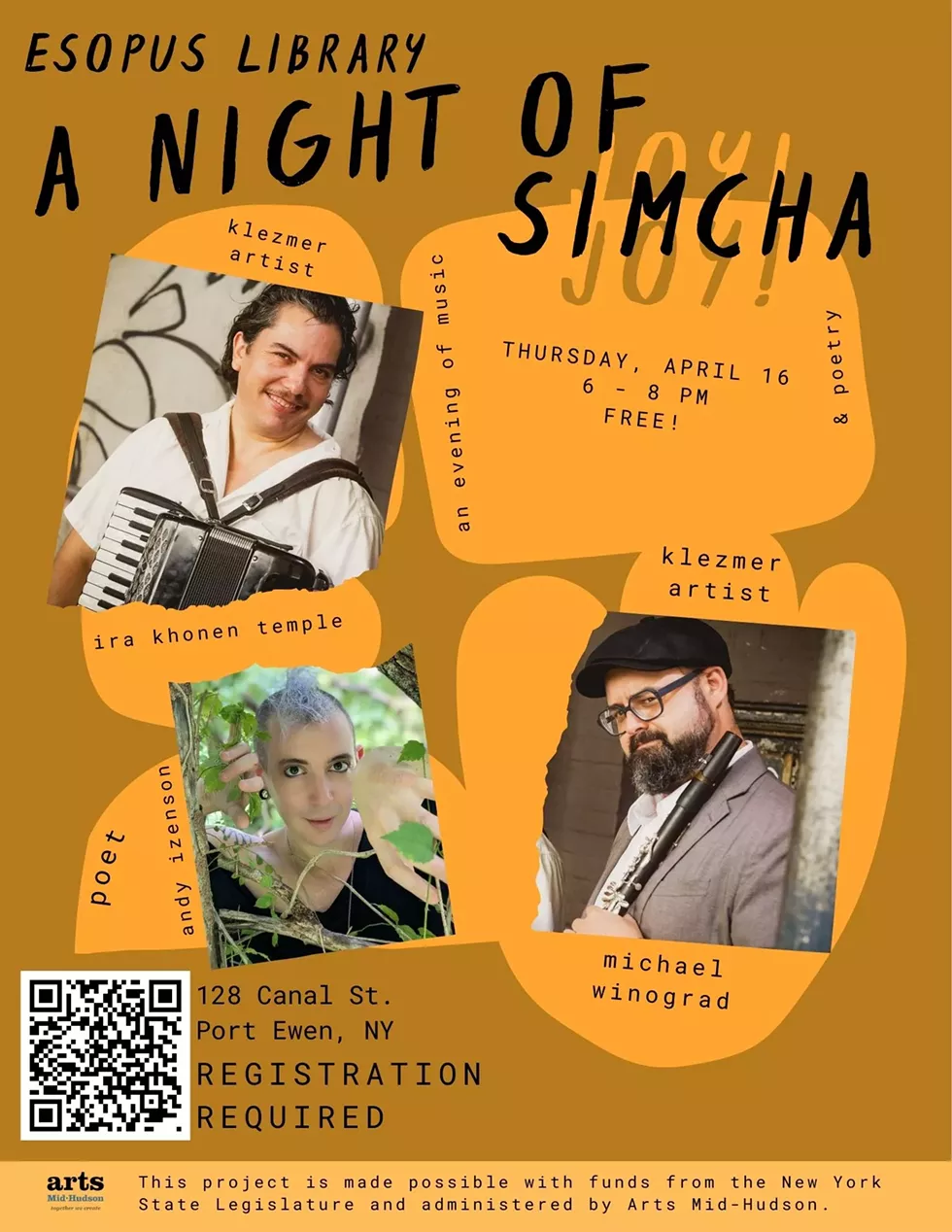 Even Flyer for the Esopus Library's Night of Simcha Event