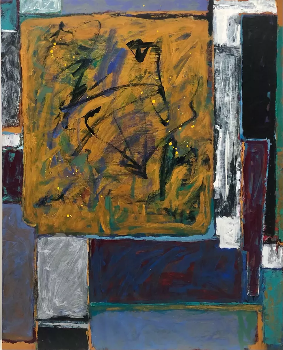 Jenne Currie, "Sunburst II", Acrylic on Wood, 40 x 32 in.