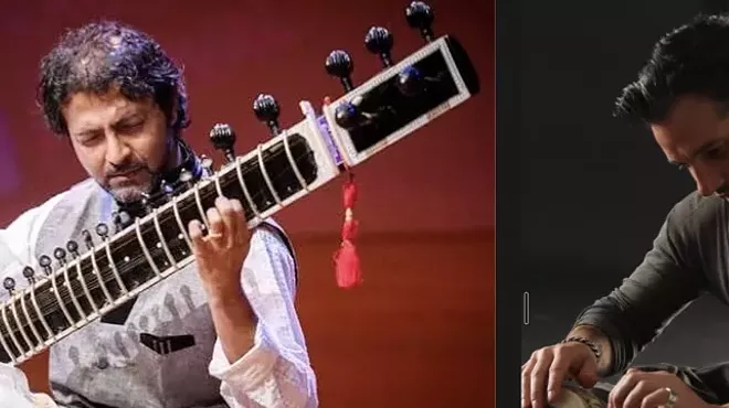 Image: Abhik Mukherjee Sitar with Ehren Hanson on tabla