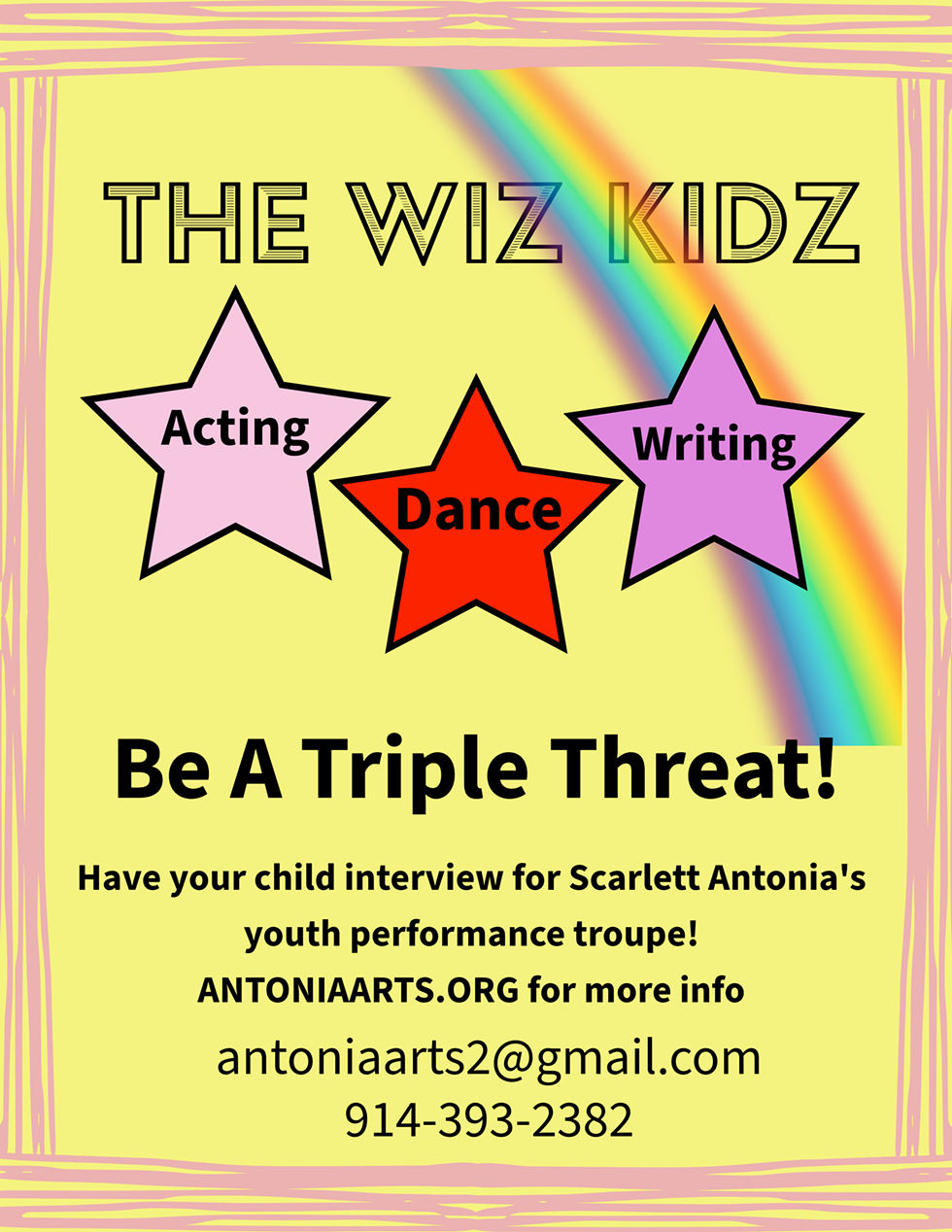 Accepting new Wiz Kidz for performances- Antonia Arts