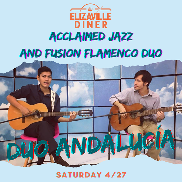 Acclaimed jazz and fusion flamenco Duo Andalucía live at the Elizaville Diner.