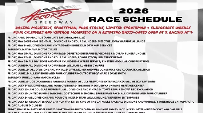 Image: Accord Speedway 2026 Friday Night Races Start at 7:00PM!