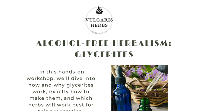 Image: Alcohol-Free Herbalism: Glycerites, $55