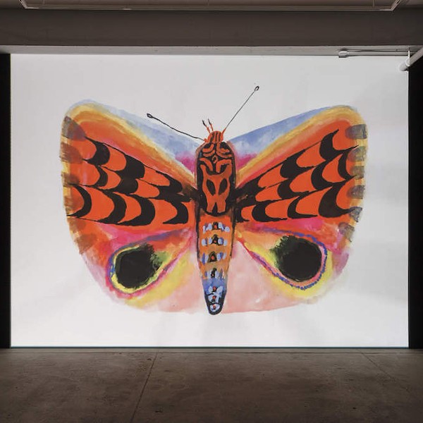 Allison Schulnik, Moth, 2019, installation view.