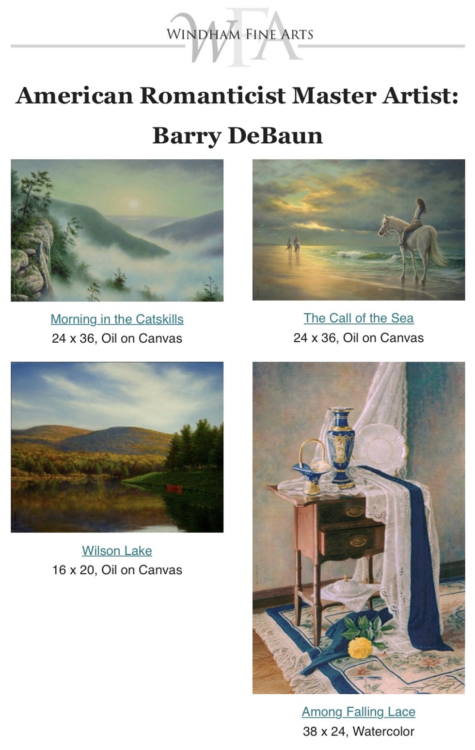 American Romanticist Master Artist: Barry DeBaun