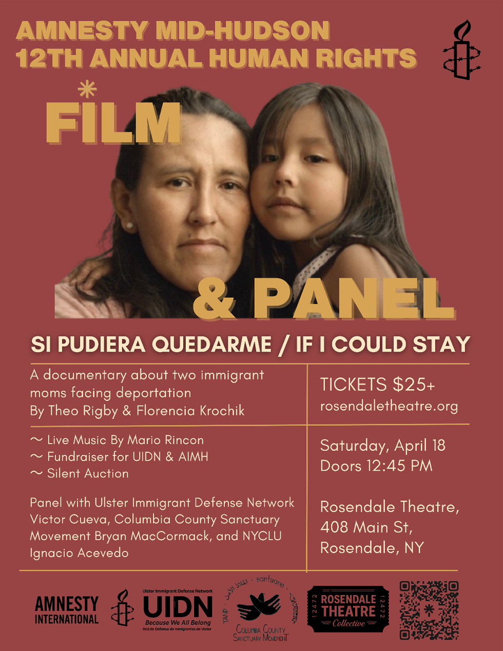 12th Annual Human Rights Film and Panel at the Rosendale Theatre