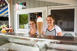 Amy Dutcher and Gillian Barto of Four Brothers Drive-In on Route 22 in Amenia.