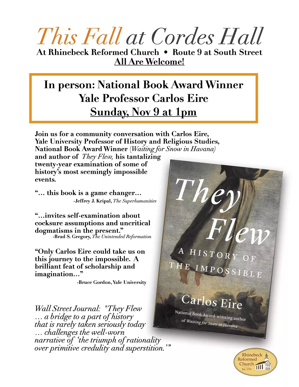 A community conversation about the book "They Flew:  A History of The Impossible."