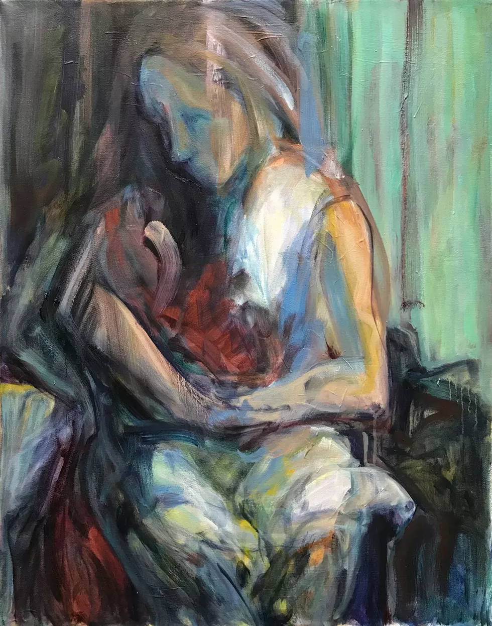 Young Mother, Oil on canvas by Cena Pohl Crane