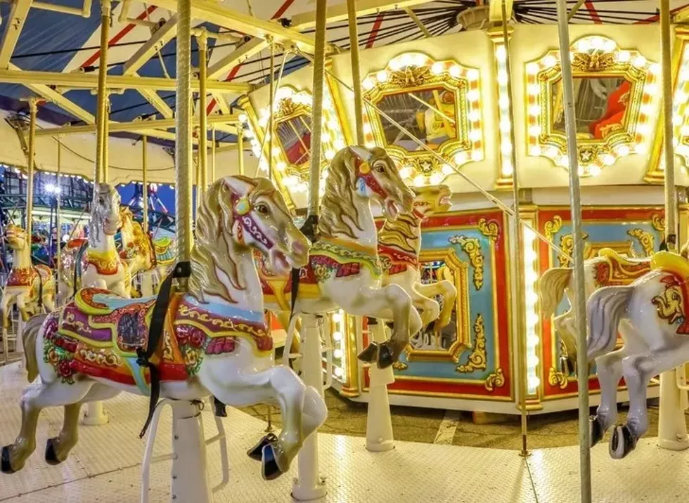 The midway features rides for all ages.