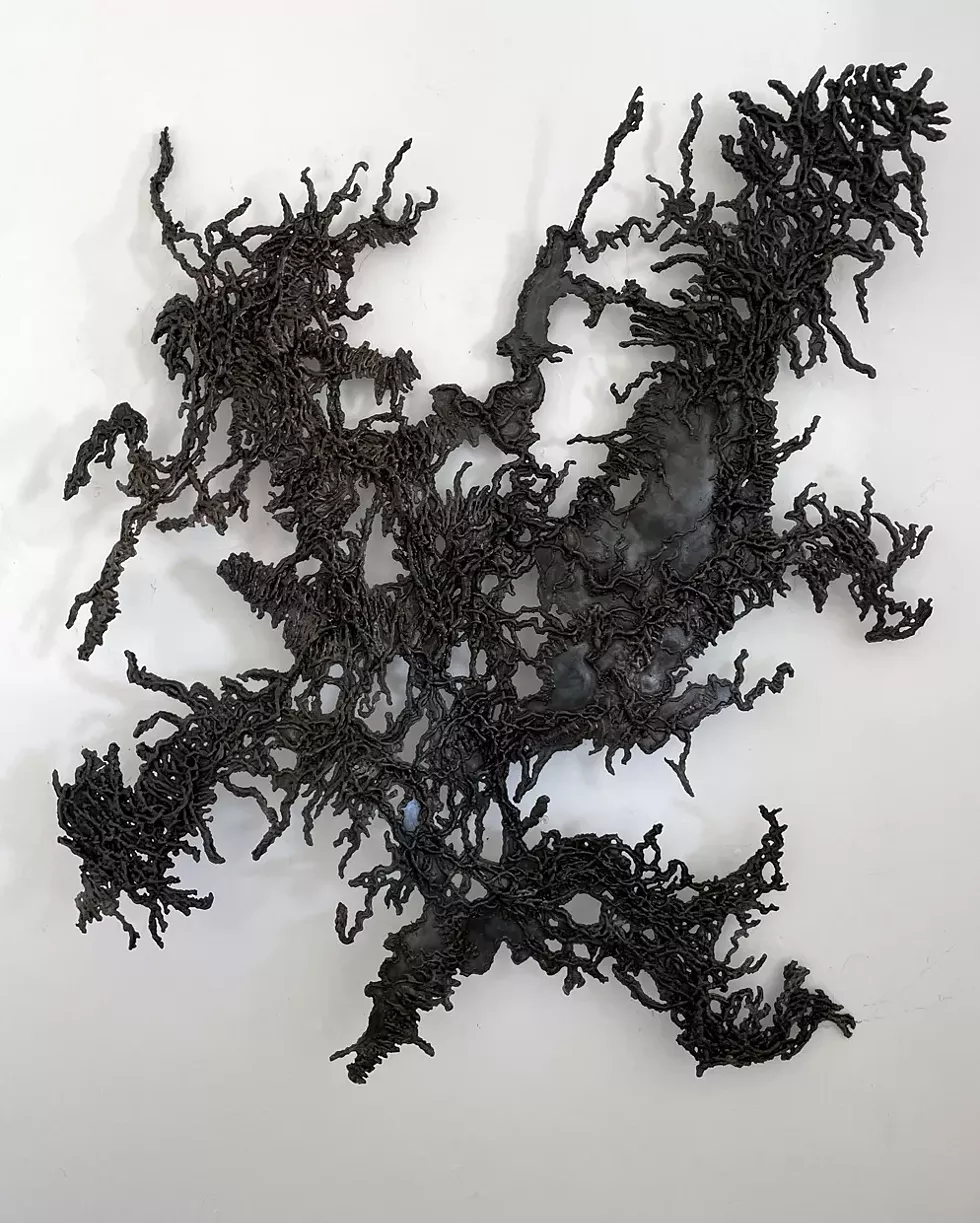 Welded Drawing #28, 2023, Welded Steel, 48&rdquo; x 42&rdquo; x 8&rdquo;