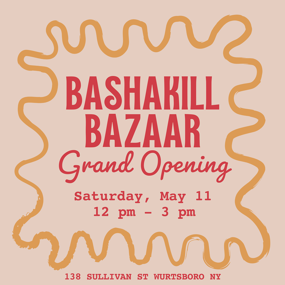 Join us May 11 from 12pm-3pm to celebrate Wurtsboro's new Vintage Market, Bashakill Bazaar!