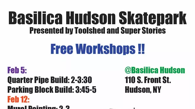 Image: Basilica Hudson announces a free indoor skatepark for 6 weeks + 3 workshops