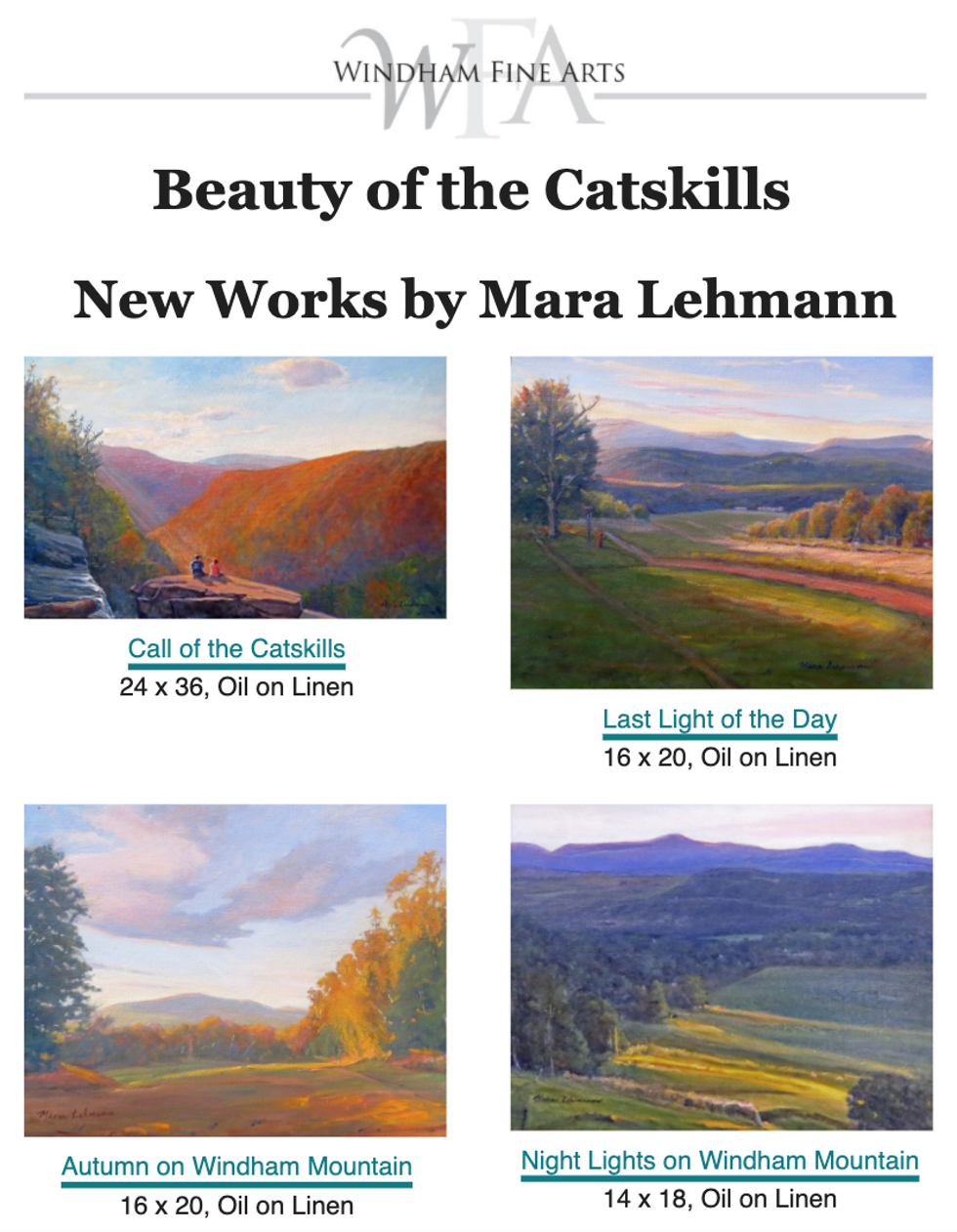 Beauty of the Catskills: New Works by Mara Lehmann
