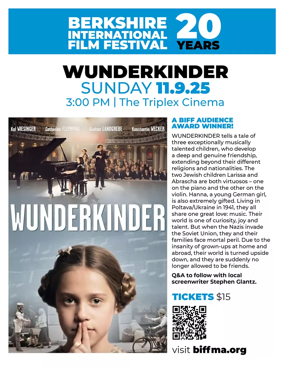 BIFF screens the Audience Award winning film, WUNDERKINDER