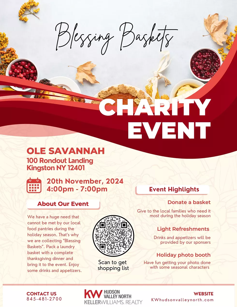 Blessing Baskets Charity Event - November 20th, 2024 4:00pm - 7:00pm, Ole Savannah