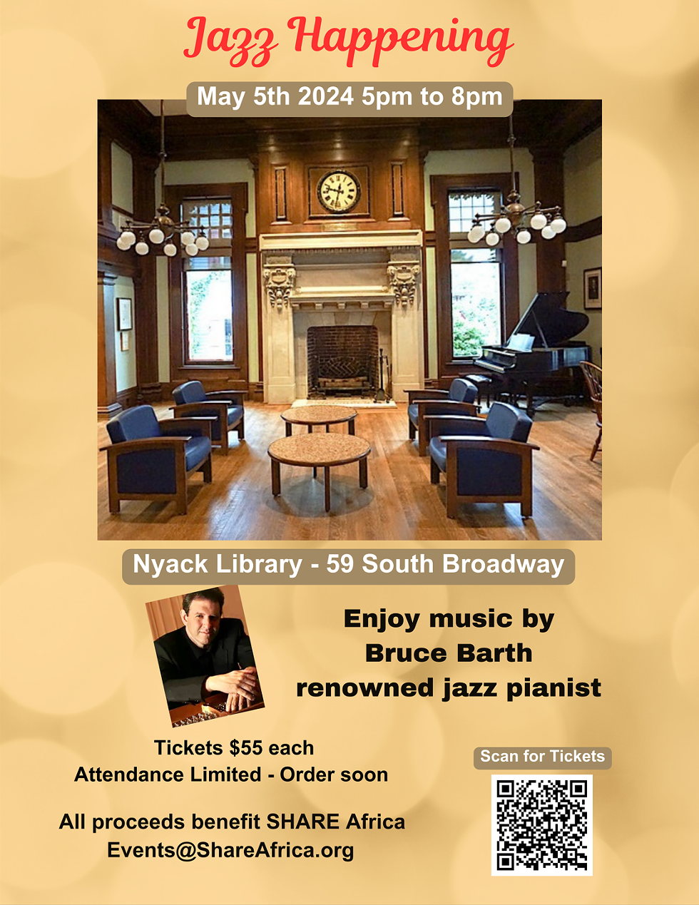 Bruce Barth, Jazz Pianist to perform at SHARE Jazz Happening at Nyack Library