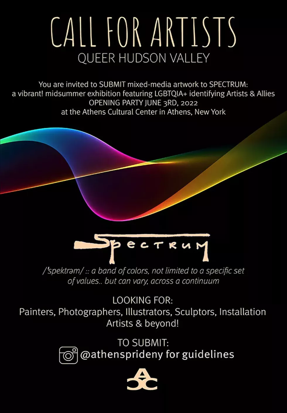 Call For Artists - DEADLINE April 22nd, 2022