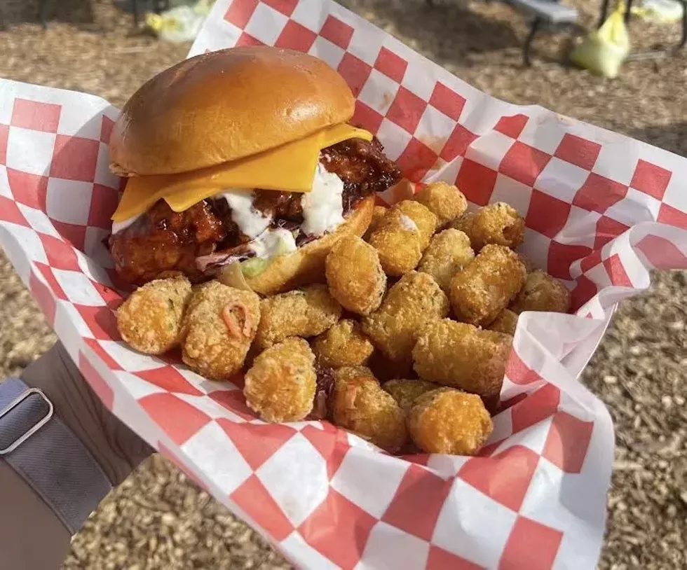 Chicken sandwich and tots