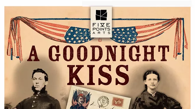 Image: Cinzi Lavin's A GOODNIGHT KISS at Five Points Arts Center