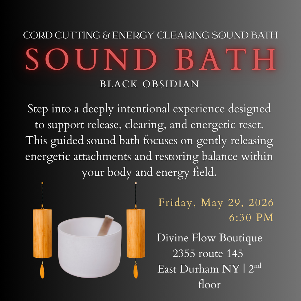 Cord Cutting & Energy Clearing Sound Bath | Black Obsidian